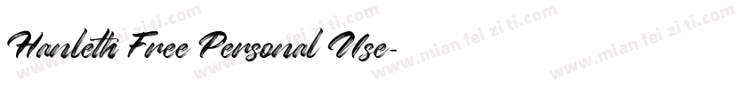 Hanleth Free Personal Use字体转换
